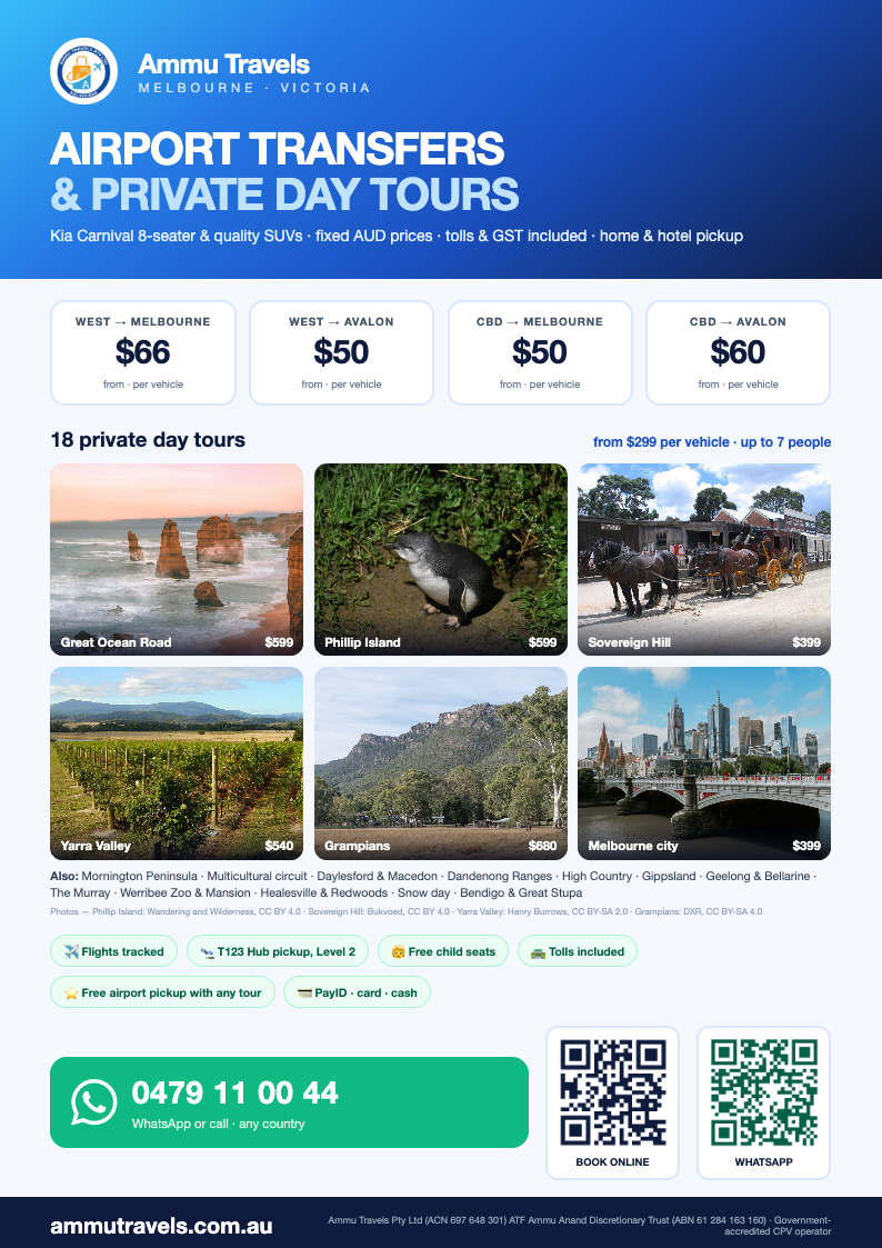 Ammu Travels one-page poster