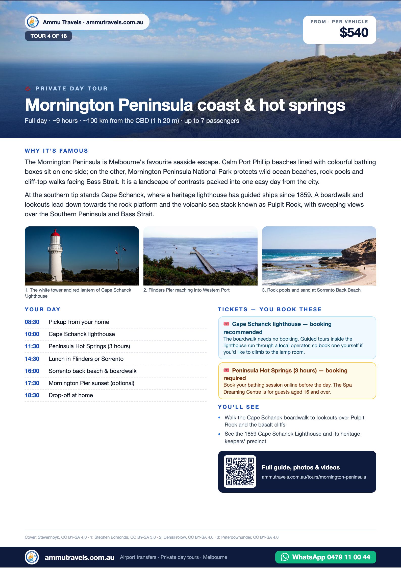 Mornington Peninsula coast & hot springs itinerary