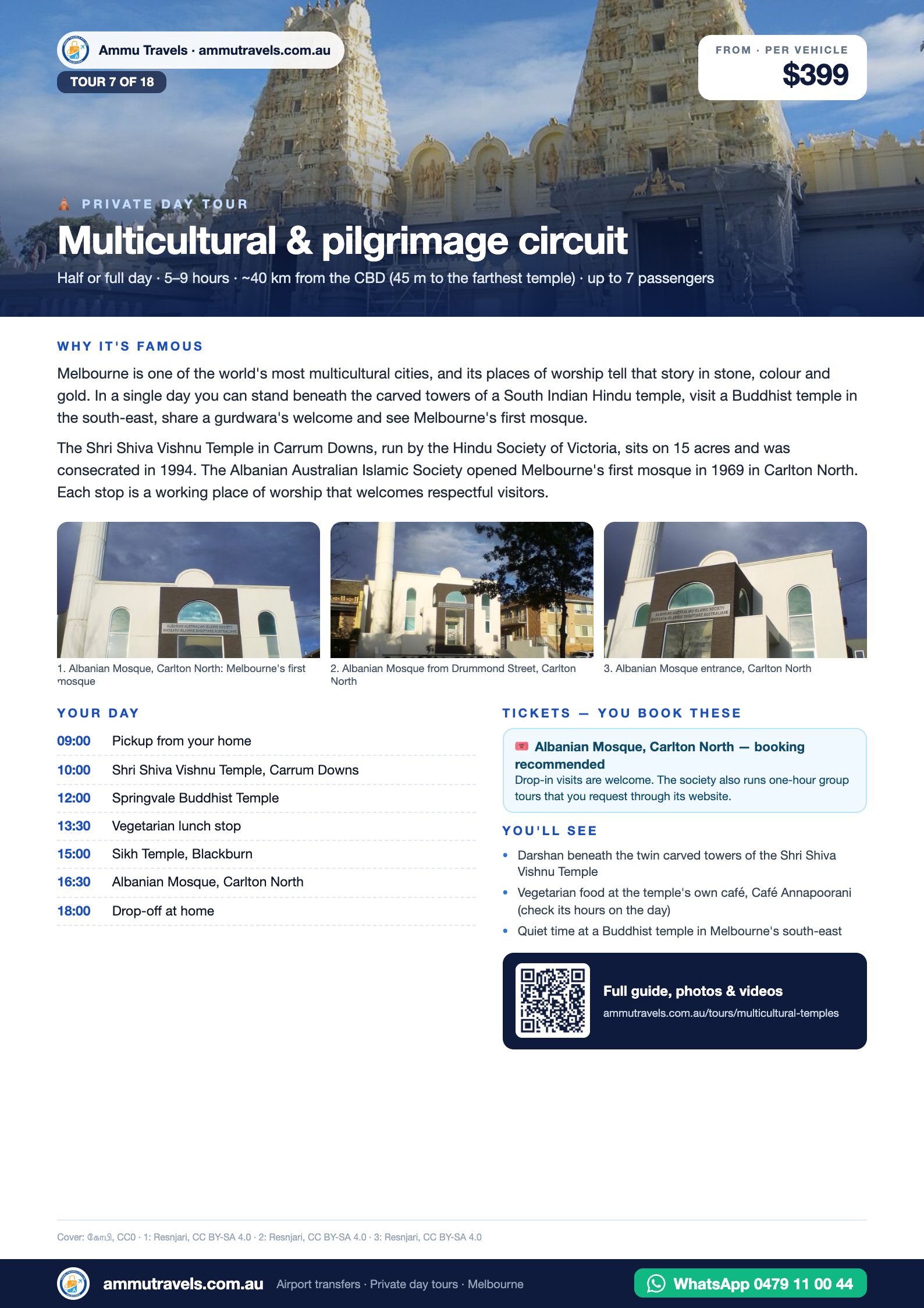 Multicultural & pilgrimage circuit itinerary