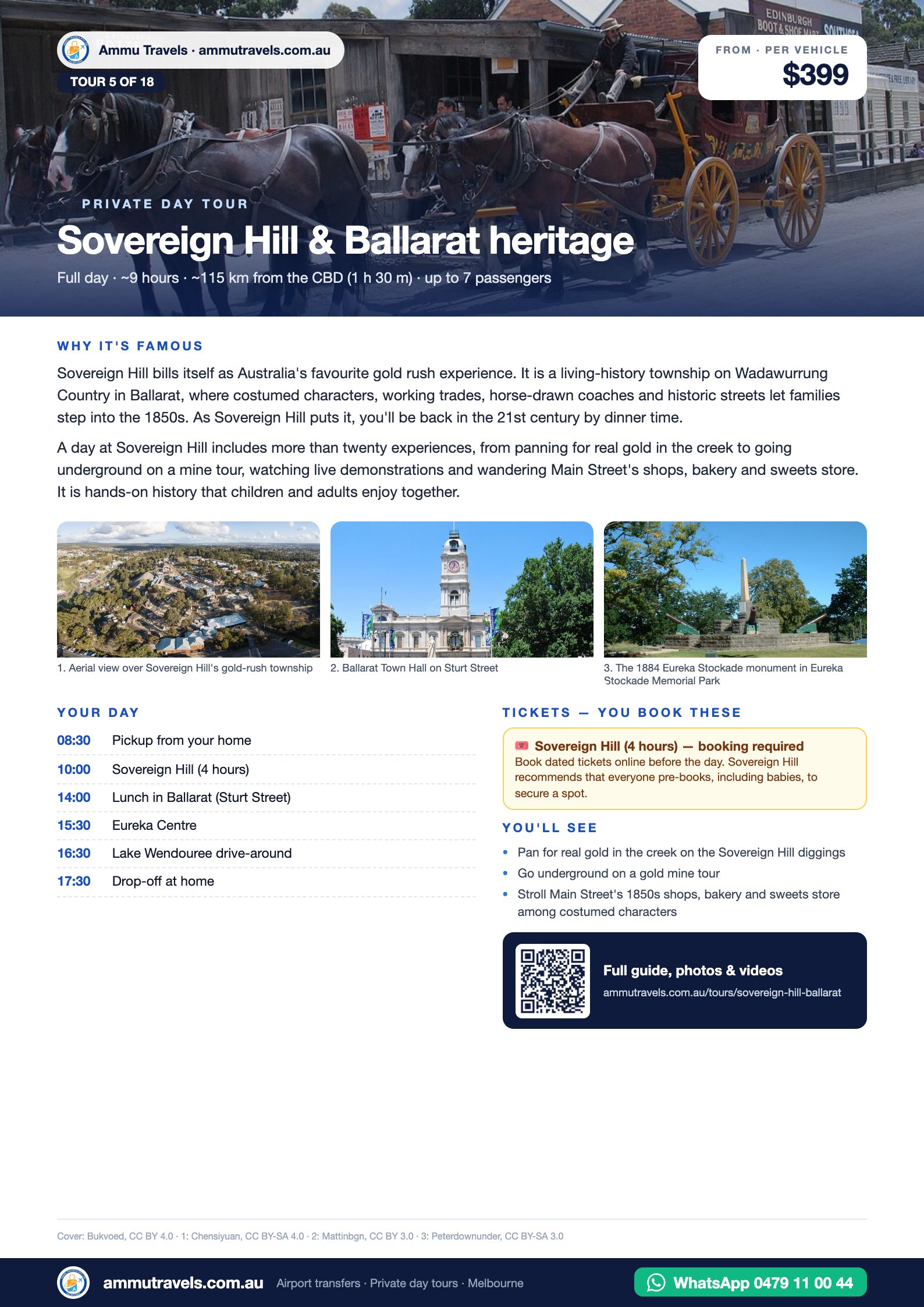 Sovereign Hill & Ballarat heritage itinerary